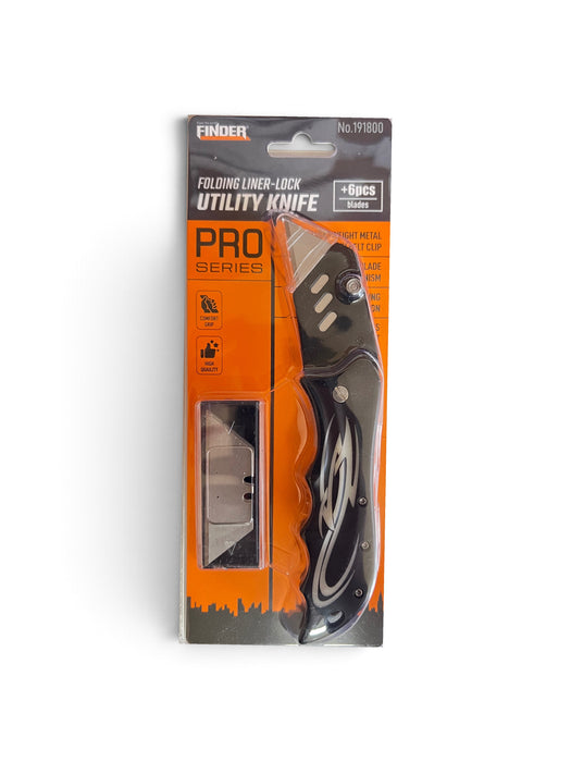 Finder Pro Series Folding Liner-Lock Utility Knife - 191800