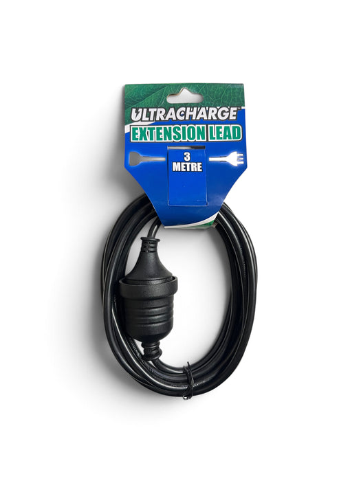 Ultracharge Extension Lead - 3 Metre (Black) - UR240/3B