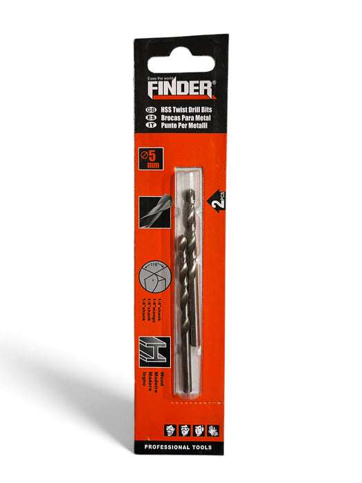 Finder HSS Twist Drill Bit 5mm (2 Pack) - FIND50