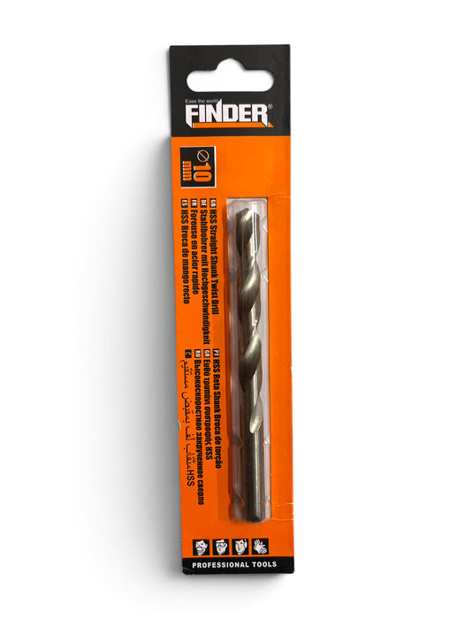 Finder HSS Straight Shank Twist Drill Bit 10mm - FIND10