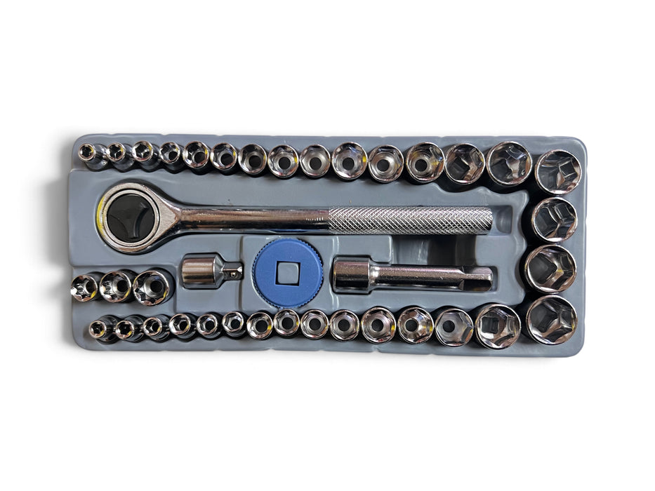 Gripwell 40-Piece 1/4" and 3/8" Drive Socket Set - PA41099