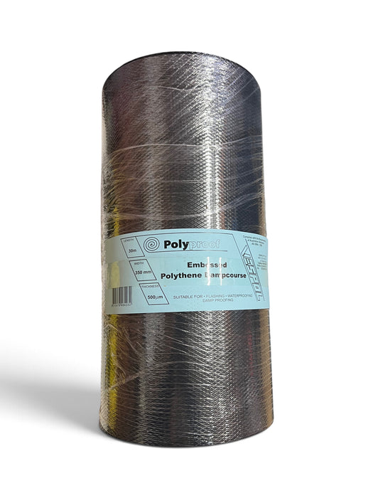 Polyproof Embossed Polythene Dampcourse 350mm x 30m - 500um - AS2904