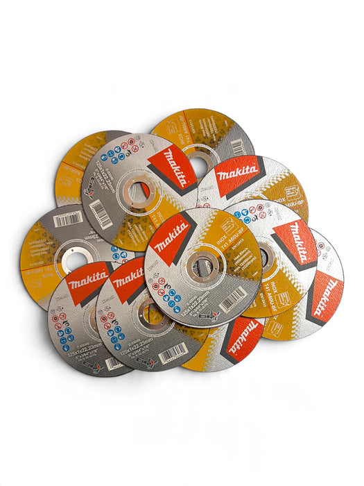 Makita 125mm x 1mm INOX Thin Cut-Off Disc 12-Piece Set - E-03040-12