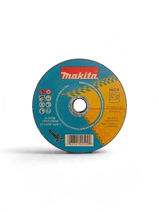 Makita 100mm x 1mm INOX Cut-Off Disc 12-Piece Set - D-18758-12