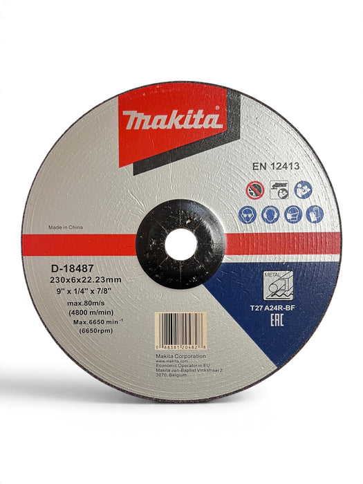 Makita 230mm x 6mm Metal Grinding Disc - D-18487