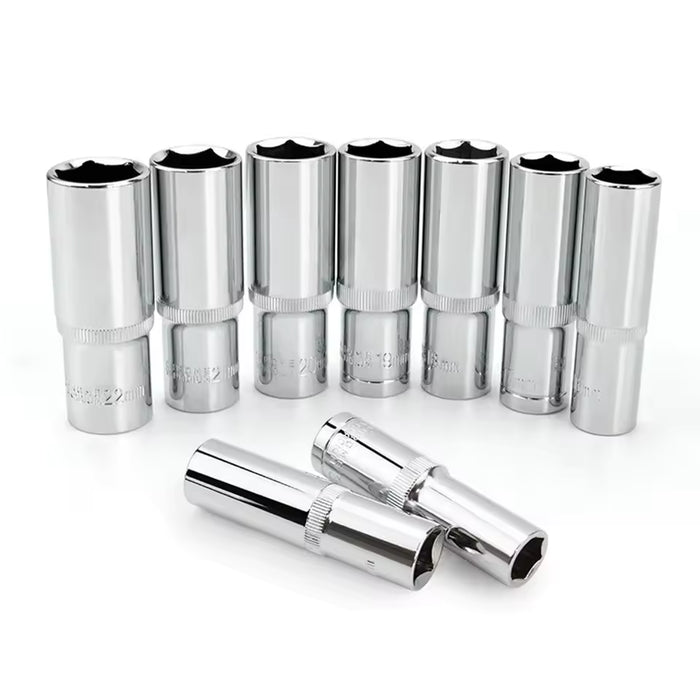 Deep 1/2" Drive Chrome Vanadium Hex Metric Socket (8mm - 32mm)