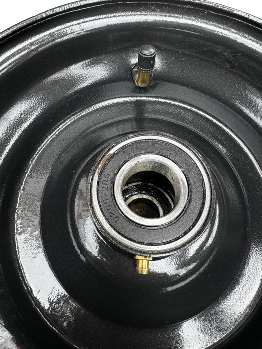 Heavy Duty Wide Pneumatic Wheelbarrow Tyre 16/6.50-8 - Built-in Grease Nipple & 6205-2RS Bearing