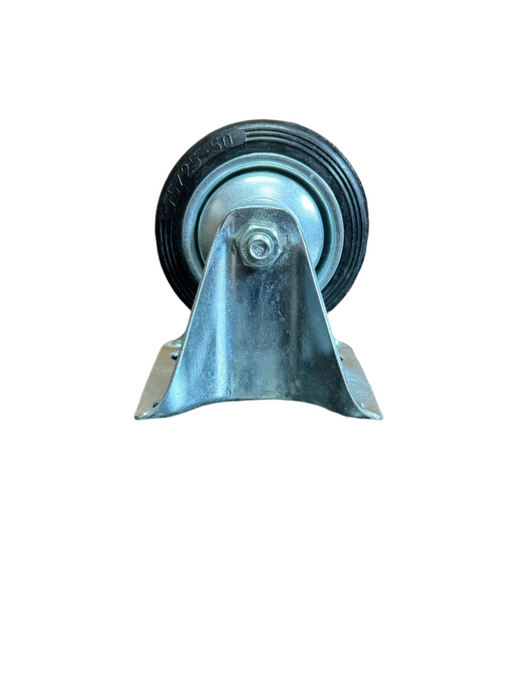 Black Fixed Castor Wheel 75mm
