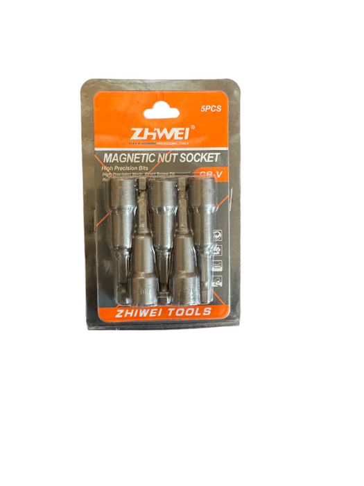 ZHWEI Magnetic Nut 1/4 Socket 5pcs 8mm