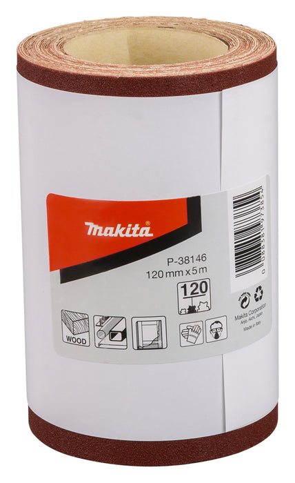 Makita Abrasive sanding roll, 120 mm x 5 m, 120G P-38146
