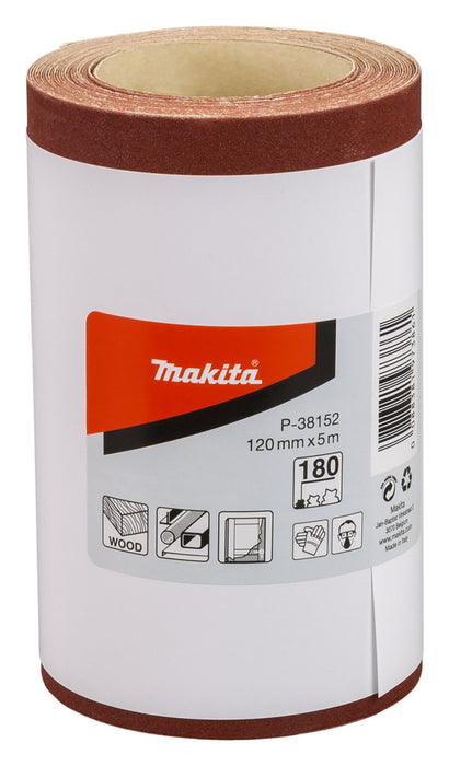 Makita Abrasive sanding roll, 120 mm x 5 m, 180G P-38152