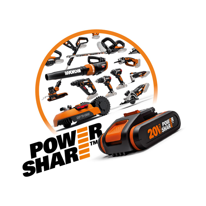 WORX POWERSHARE™ 20V MAX 2.0Ah Lithium-ion Battery, with battery indicator - WA3551