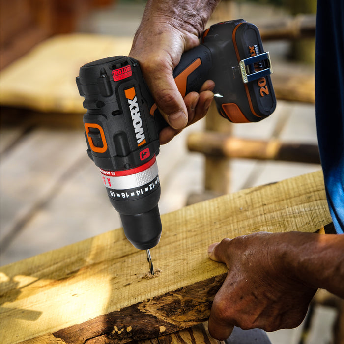 WORX 20V 50Nm Active Hammer Drill – Brushless | 2x 2Ah POWERSHARE Kit | WX-JCR