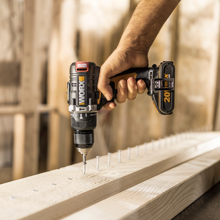 WORX 20V Brushless 13mm Drill Driver | 2x 2Ah POWERSHARE Kit | WX175