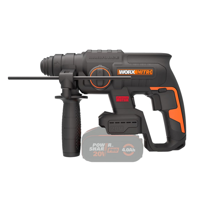 WORX 20V NITRO 2J SDS Rotary Hammer Drill – Brushless | POWERSHARE Tool Only | WX381.9