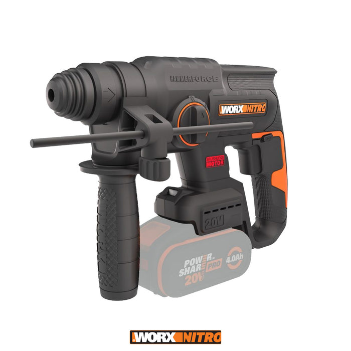 WORX 20V NITRO 2J SDS Rotary Hammer Drill – Brushless | POWERSHARE Tool Only | WX381.9