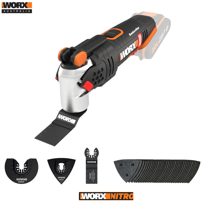 WORX 20V NITRO Oscillating Multi Tool – Brushless | POWERSHARE Tool Only | SONICRAFTER | WX693.9