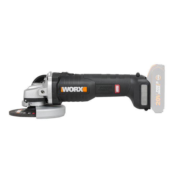 WORX 20V 125mm Angle Grinder – Brushless | POWERSHARE Tool Only | WX812.9