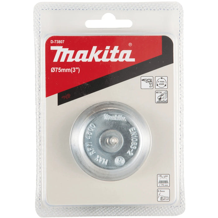 Makita 75mm Knotted Wire Cup Brush - D-73807