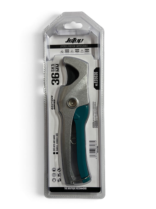 JcTop 36mm Heavy-Duty PVC & PPR Pipe Cutter – SK5 Steel Blade - ES5036