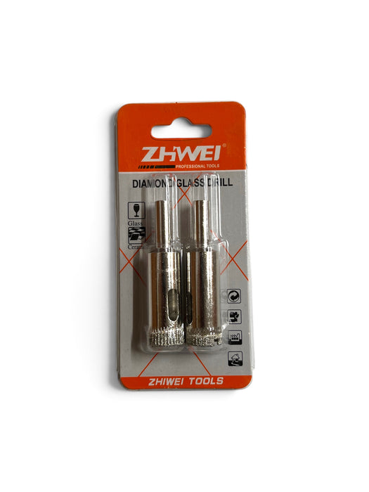 ZHWEI 14mm Diamond Glass Hole Saw Drill Bit - 2 Pack- ZW14MM