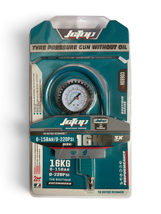 JcTop Heavy-Duty Oil-Free Tyre Inflation Gun with Pressure Gauge - HG9903