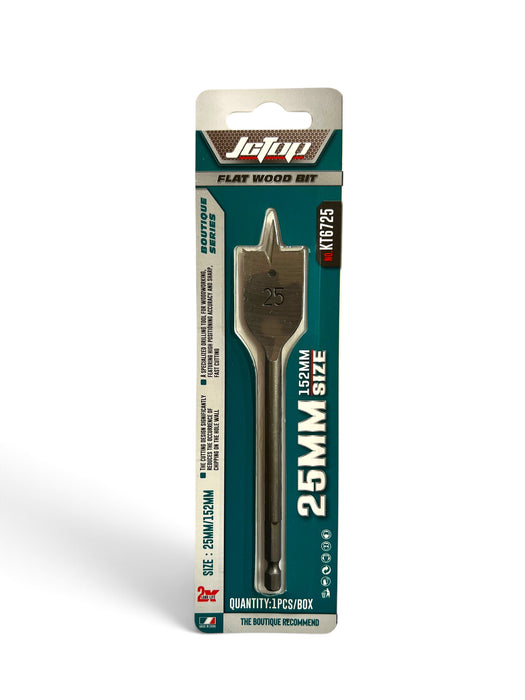 JCTOP 25mm Flat Wood Drill Bit – 152mm – KT6725