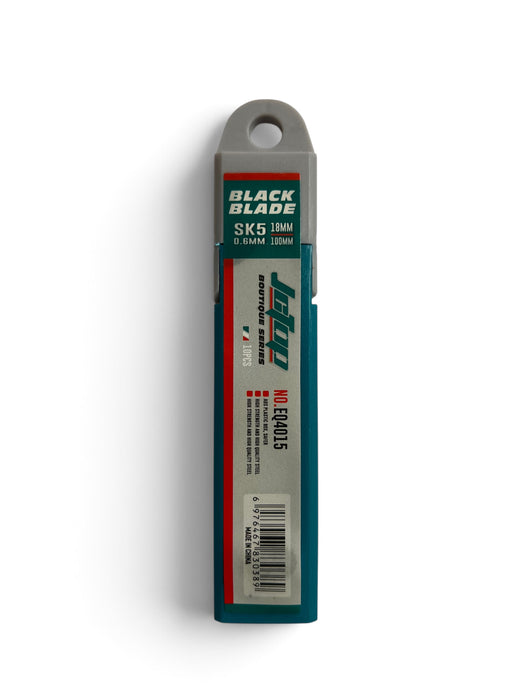 JCTOP 100pcs Black Utility Knife Blades 0.6mm/18mm/100mm  - EQ4015