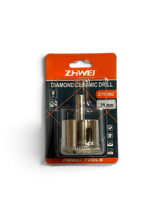 ZHIWEI 38mm Diamond Coated Ceramic Hole Saw Drill Bit - ZW38MM