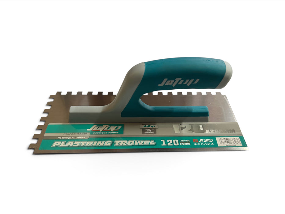 JCTOP 120 x 280mm Notched Plastering Trowel - JK3002