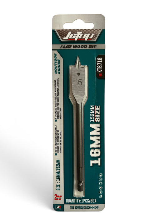 JCTOP 16mm Flat Wood Drill Bit – 152mm – KT6716