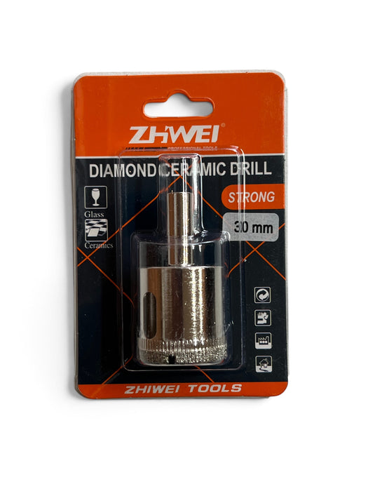 ZHWEI 30mm Diamond Ceramic Hole Saw Drill Bit - ZW30MM