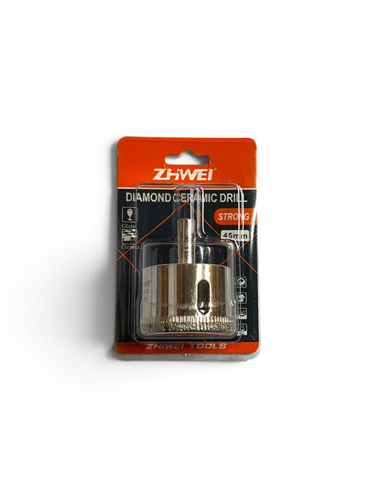 ZHIWEI 45mm Diamond Coated Ceramic Hole Saw Drill Bit - ZW45MM