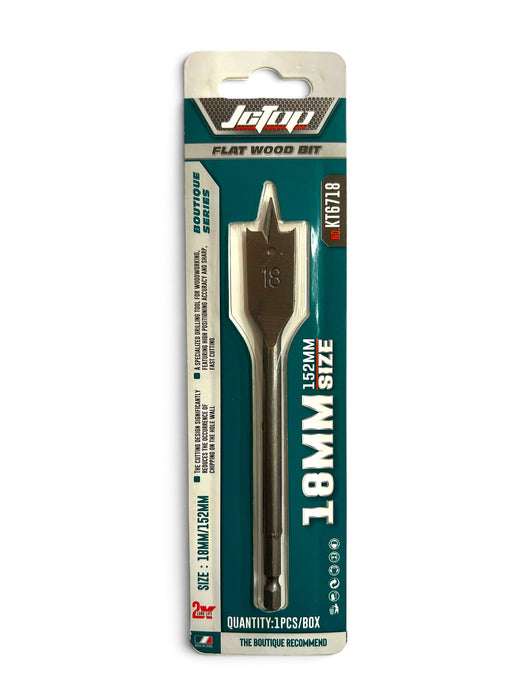 JCTOP 18mm x 152mm Flat Wood Spade Bit - KT6718