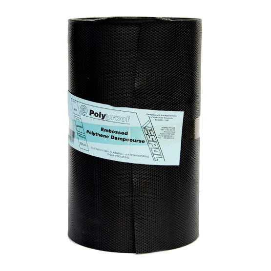 Polythene Embossed Polythene Dampcourse 350mm x 500um x 30m - 7160